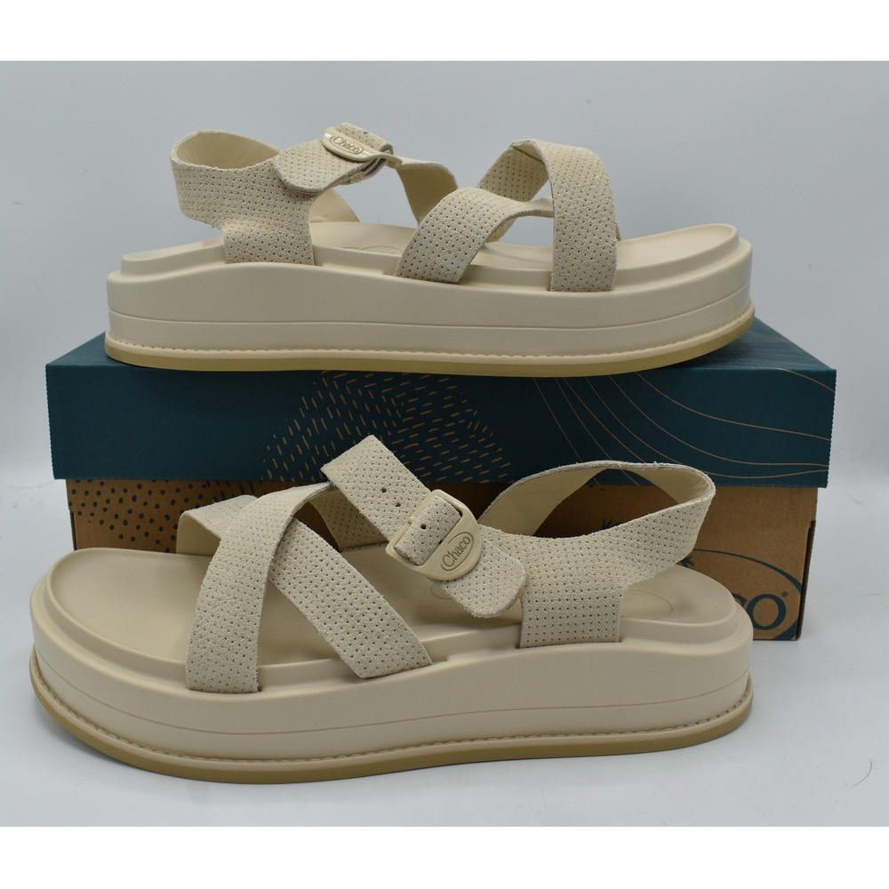 Chaco Townes Midform Suede Sandal Womens 11 Khaki New Platform Shoes - Picture 10 of 12